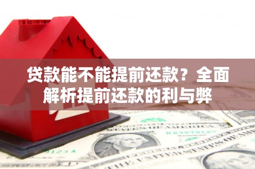 宽城贷款能不能提前还款？全面解析提前还款的利与弊