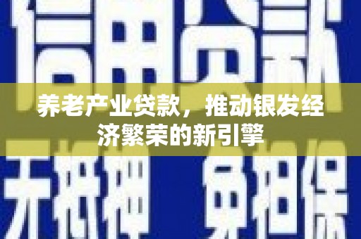宽城养老产业贷款，推动银发经济繁荣的新引擎